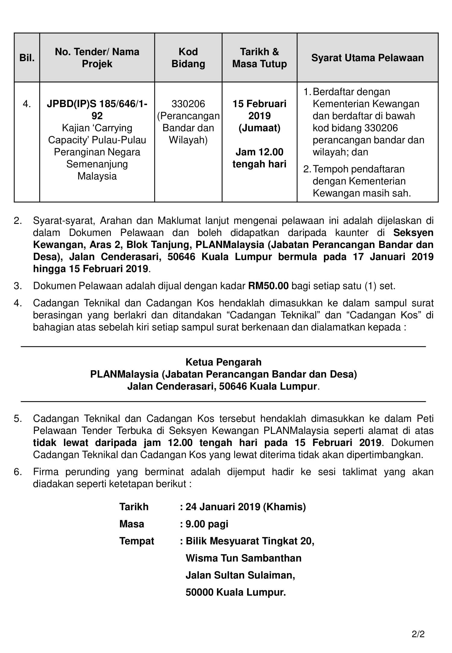 17012019 LAMPIRAN 2 Iklan Tender Terbuka 2019 2