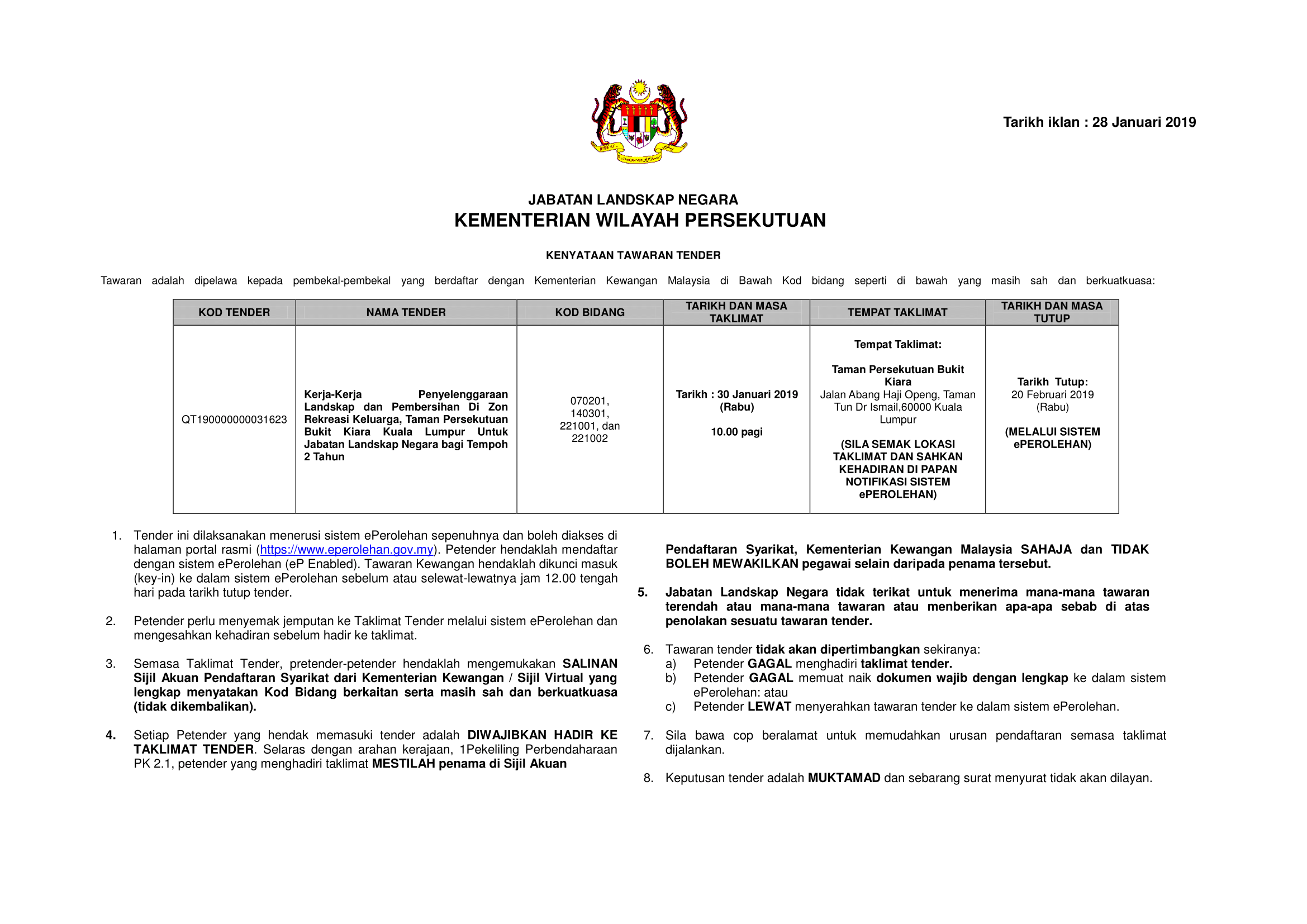 28012019  TENDER TABB ZON REKREASI KELUARGA 1