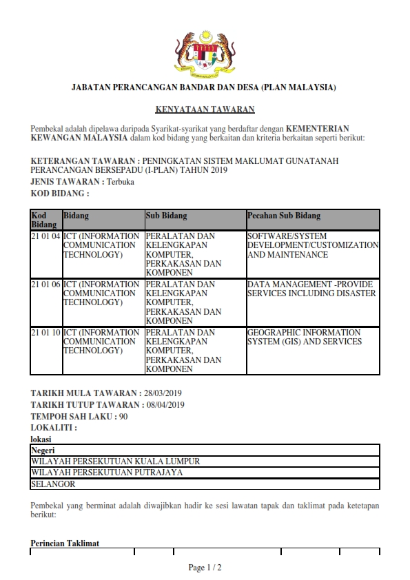 280319 Peningkatan Sistem Maklumat Gunatanah Perancangan Bersepadu (I PLAN)  001