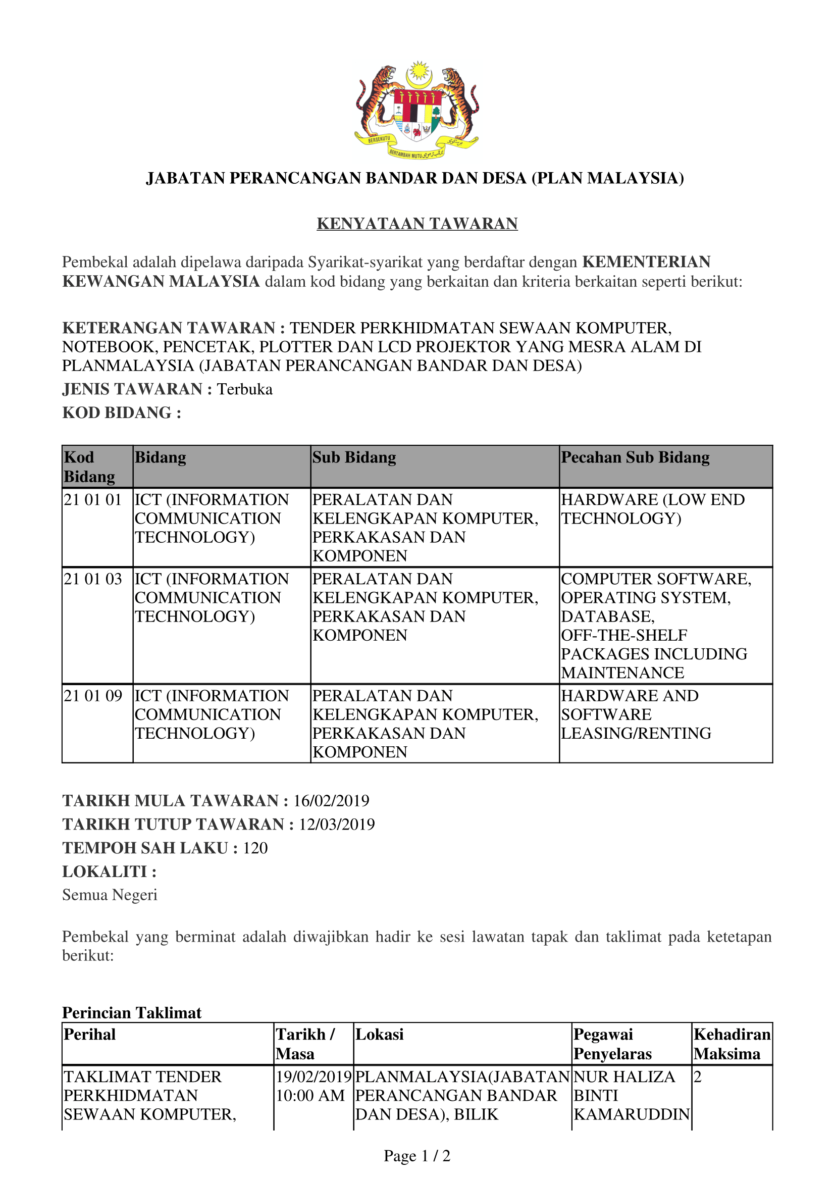 18022019 KENYATAAN TAWARAN TENDER PLANMalaysia 1